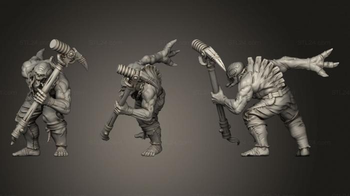 Figurines heroes, monsters and demons (Monster2, STKM_3053) 3D models for cnc